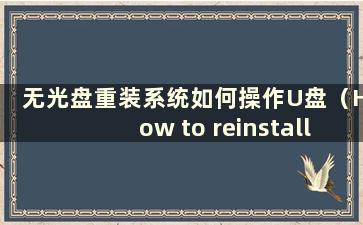 无光盘重装系统如何操作U盘（How to reinstall the system without a CD）